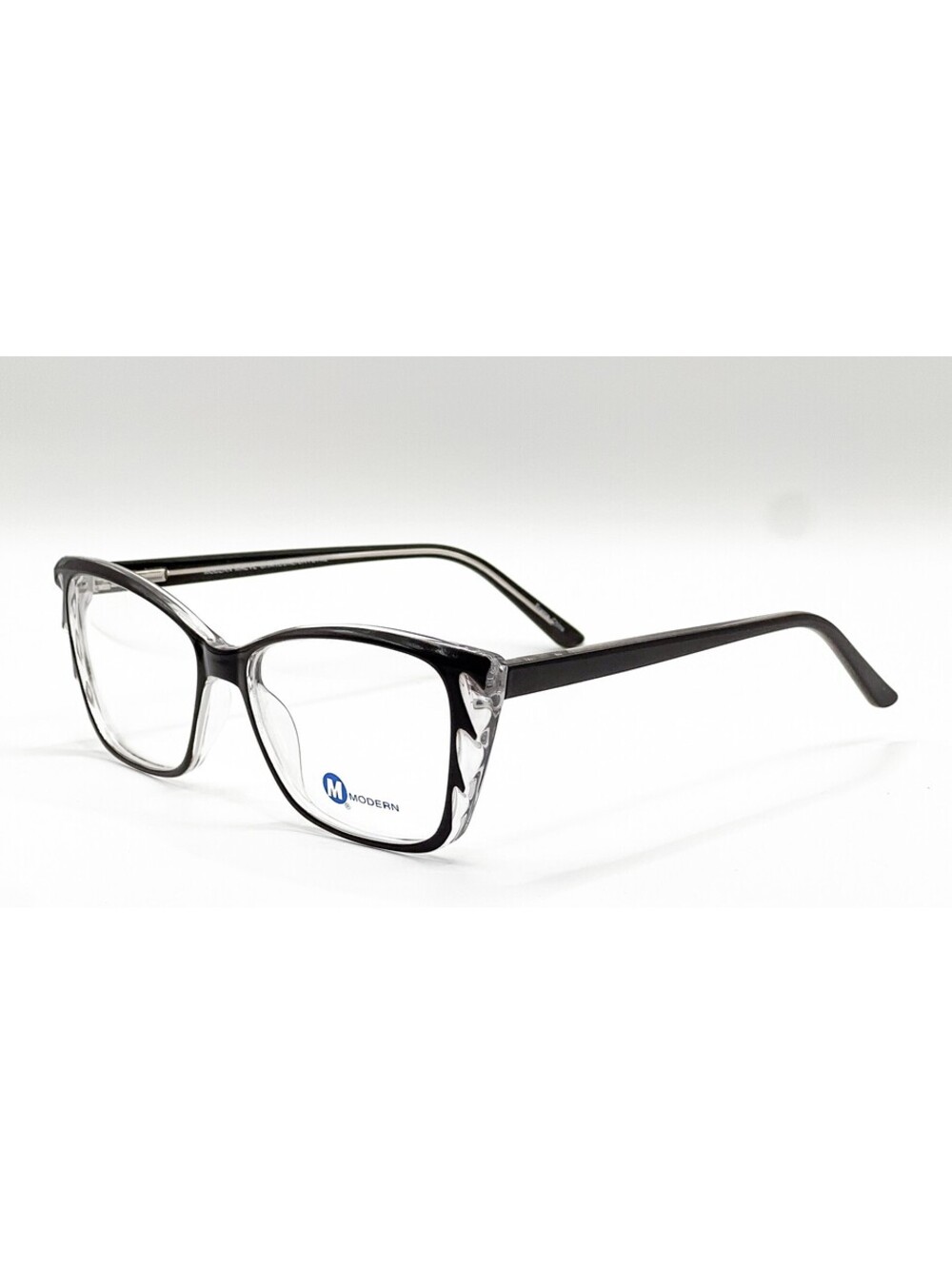Modern Maeve Charcoal Crystal Cat Eye Eyeglass Frames 55-17-145